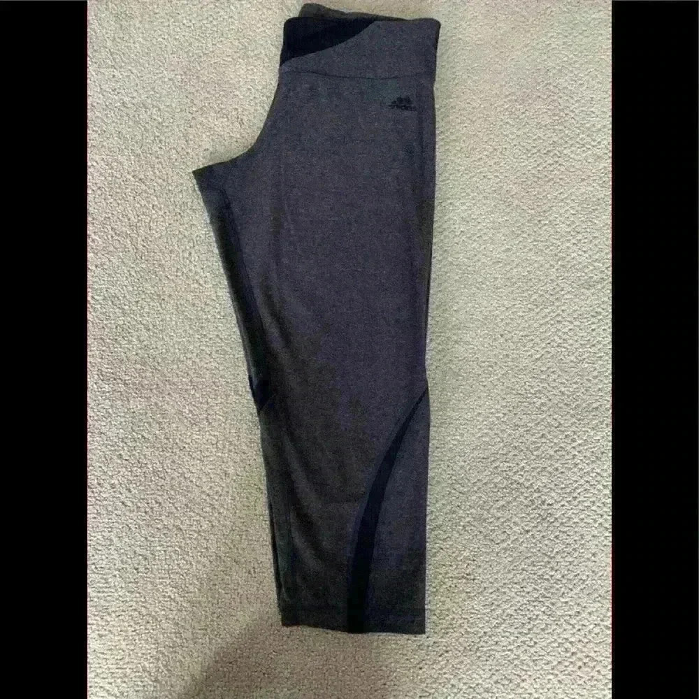 Adidas Climalite Grey & Black Capris Leggings